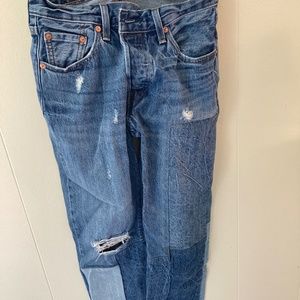 Levi's Patchwork Denim Vintage Jeans size 25